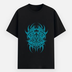 Cyan Tribal Graphic Unisex Basic T-Shirt