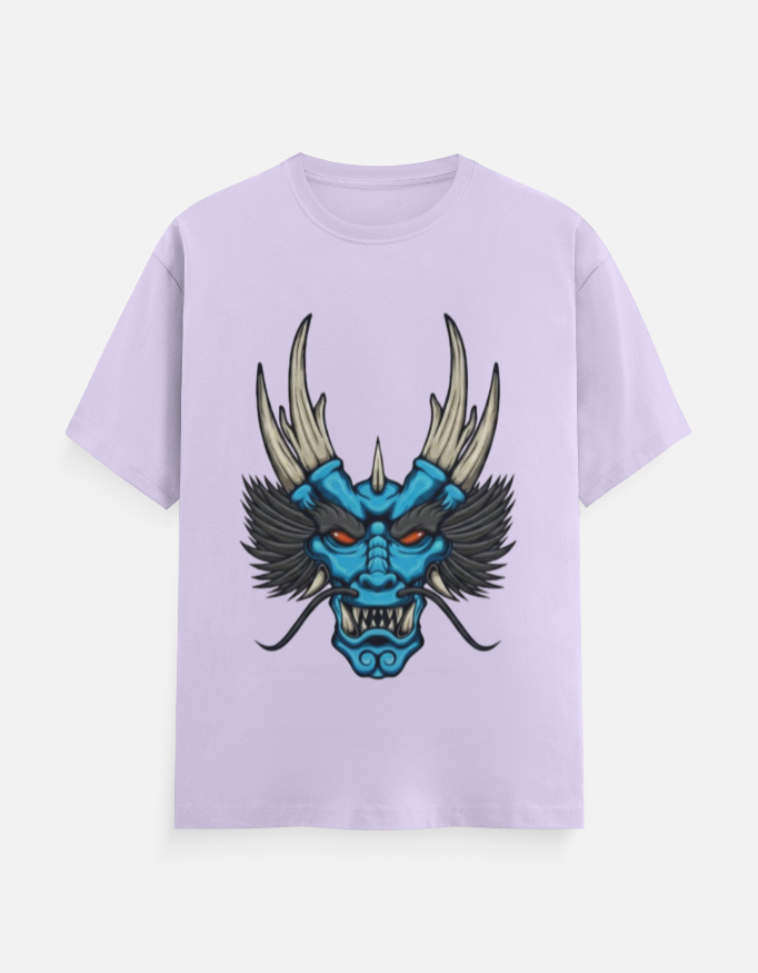 Japanese Oni Demon Mask Graphic Unisex Classic Crew T-Shirt