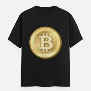 To The Moon // 3D Golden Bitcoin Graphic Tee