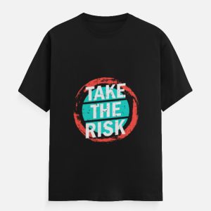 Take The Risk // Distressed Circular Typography Tee