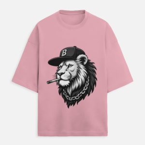 Swagger Lion Graphic Unisex French Terry Oversized T-Shirt