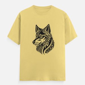 Alpha Spirit // Tribal Wolf Line Art Graphic Tee