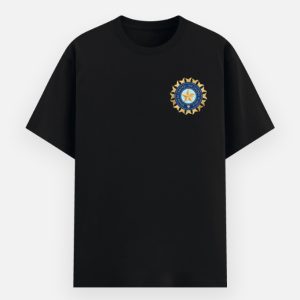 Indian Cricket Team Fan T-Shirt – Gold Emblem Chest Print