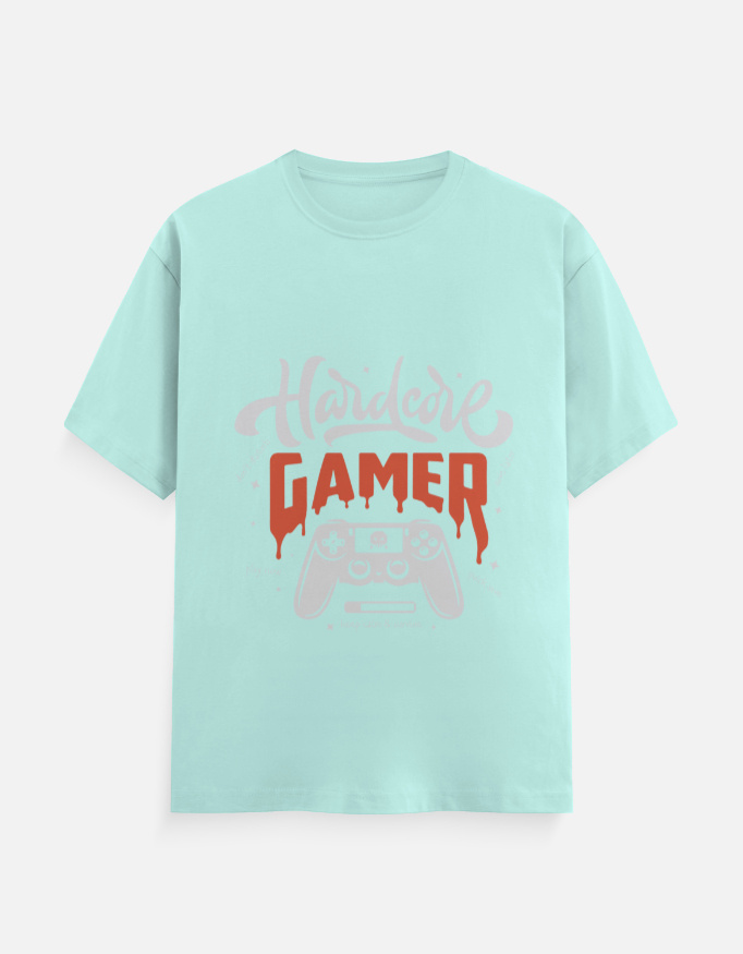 Level Up // "Hardcore Gamer" Drip Typography Tee