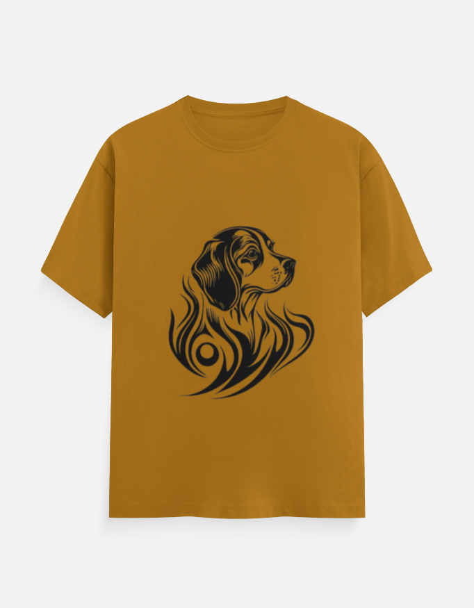 Golden Retriever / Hound Line Art Graphic T-Shirt