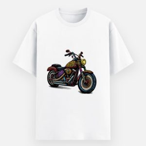 Vintage Chopper Cruiser Motorcycle Graphic Unisex Basic T-Shirt