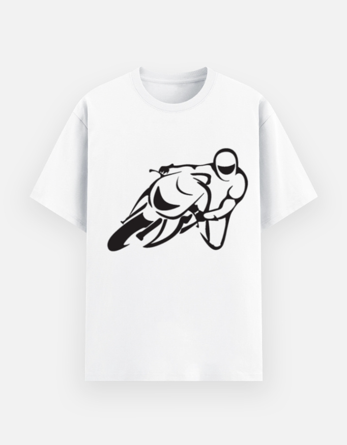 Moto GP Racing Biker Graphic Printed Unisex Cotton T-Shirt