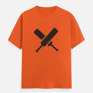 Crossed Cricket Bats Graphic T-Shirt