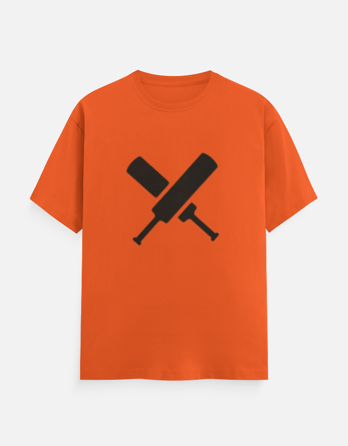 Crossed Cricket Bats Graphic T-Shirt