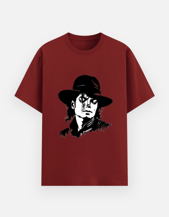 King of Pop Retro Art Printed Unisex PC Cotton Round Neck T-Shirt