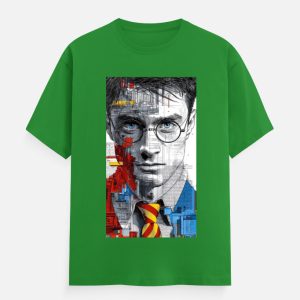 Harry Potter Graphic T-Shirt – Flag Cotton Crew Neck Tee