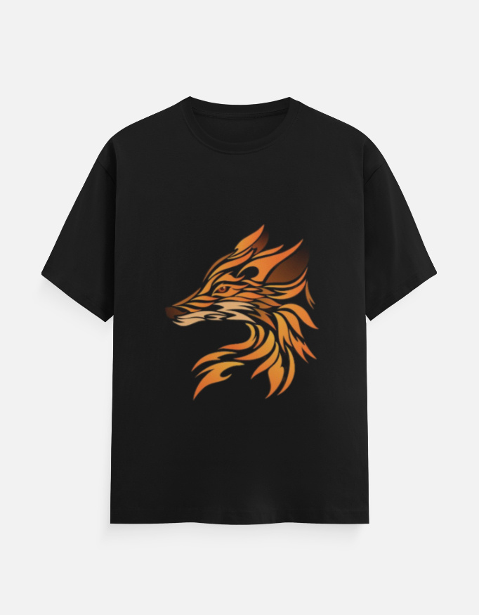 Kitsune Ember // Fiery Fox Profile Graphic Tee