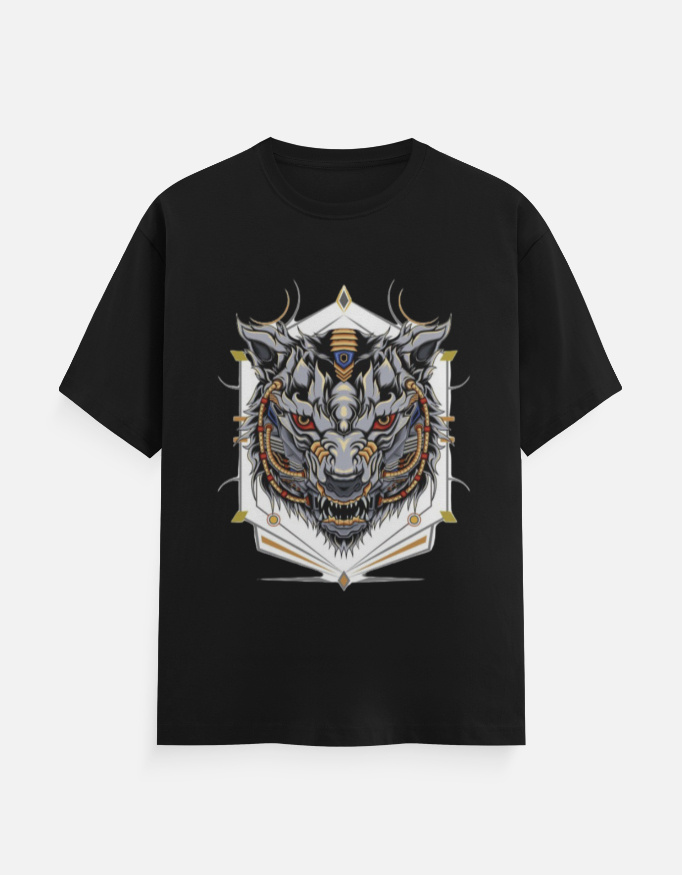 Cyber Beast // Futuristic Mecha Tiger Graphic Tee