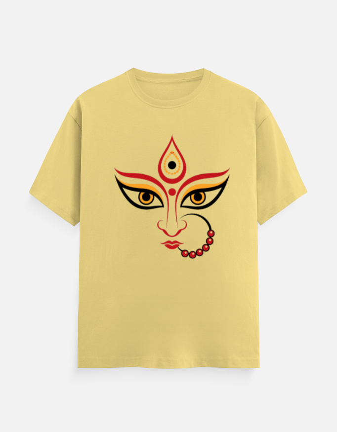 Durga Puja Graphic T-Shirt | Bengali "Maa" Calligraphy Divine Art Tee